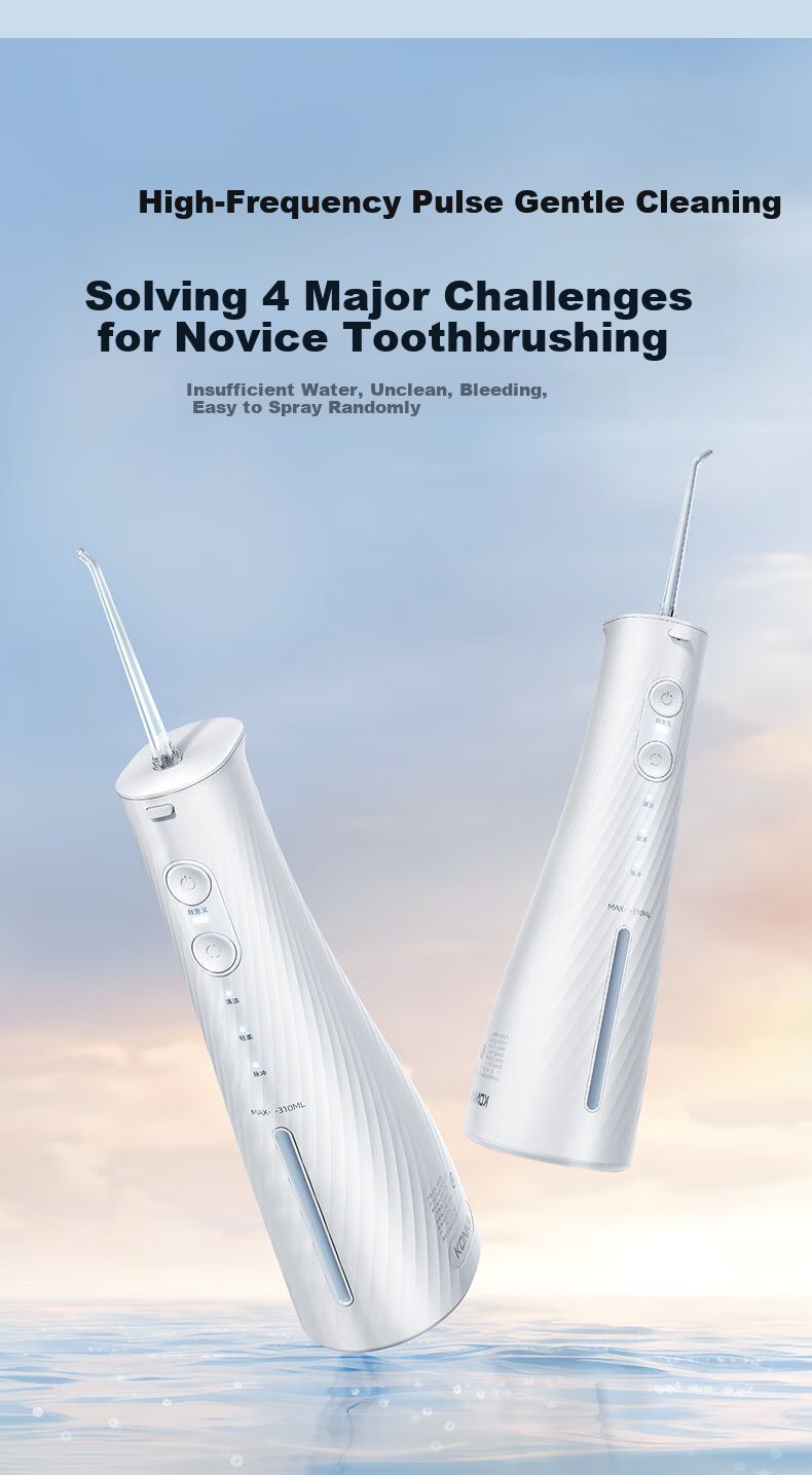 KONKA Oral Irrigator, Home Dental Water Flosser, Tooth Cleaner, Portable Upright Design, Fully Washable, Orthodontic Prevention, Tartar Removal, Gift for Couples, New Year's Present, Gift for Parents 8