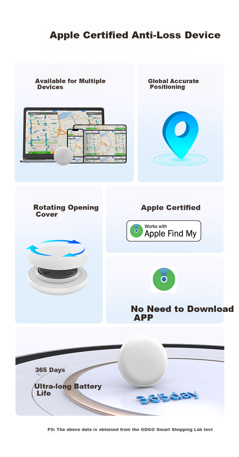 GDGO [Apple Exclusive] AirTag Magnetic Tracker, Anti-Loss Alternative, Waterproof, for Bicycles, Electric Motorcycles, Cars, Smart Anti-Loss Sticker, Tracking Device, MFi Certified 2
