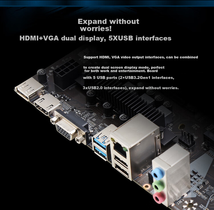 ONDA H610-VH4 (Intel H610/LGA 1700) Supports G6900/12100/13100 Entertainment And Office Motherboard 8