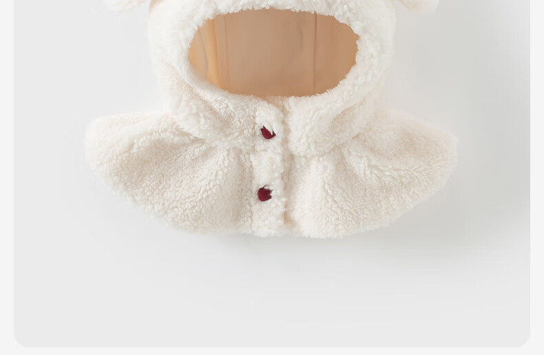 DAVE & BELLA Kids Plush Winter Hat Boys Girls Cape Pullover Scarf Ear Protection Hat 1