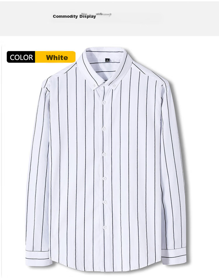 TUCANO Men's Shirt, Spring And Autumn Cotton Comfortable Lapel Long-Sleeve Shirt, Fashionable Striped Top, Men's Clothing, Black XL 7