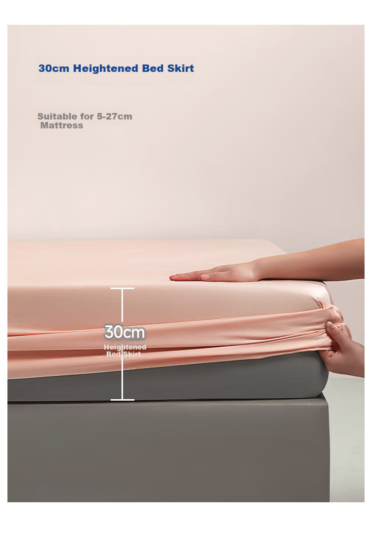 MLILY Student Dormitory 60-Count Pure Cotton Fitted Sheet Mattress Protector Cover Single Piece Pure Cotton Sweet Dream 8