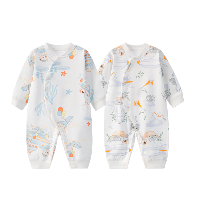 Banjvall Baby Clothes Spring And Summer Onesie, Pure Cotton Newborn Infant Pajamas Romper Bodysuit, Four Seasons Koala, 80cm