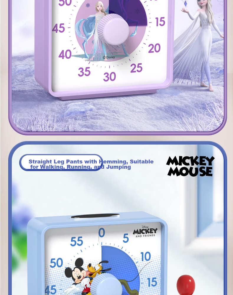 Timess Disney Collaboration Visual Timer, Student Time Management Tool, Kitchen Cooking Electronic Timer, Live Streaming Timer, Back to School 12