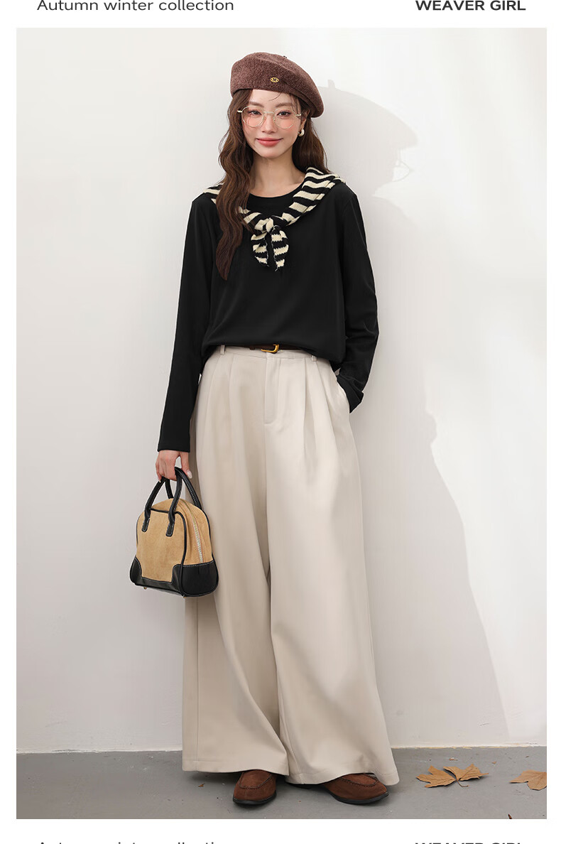 MJ STYLE Thin Fleece Lined Base Shirt for Women 2026 Autumn Winter New Plush Warm Antibacterial Loose Long Sleeve T-Shirt Top 5