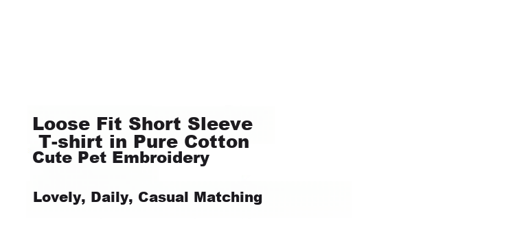 Semir [Mall Matching Style] Short Sleeve T-Shirt for Women, Dog Embroidery, Summer 2025 Loose Casual Clothing 101325100092 2