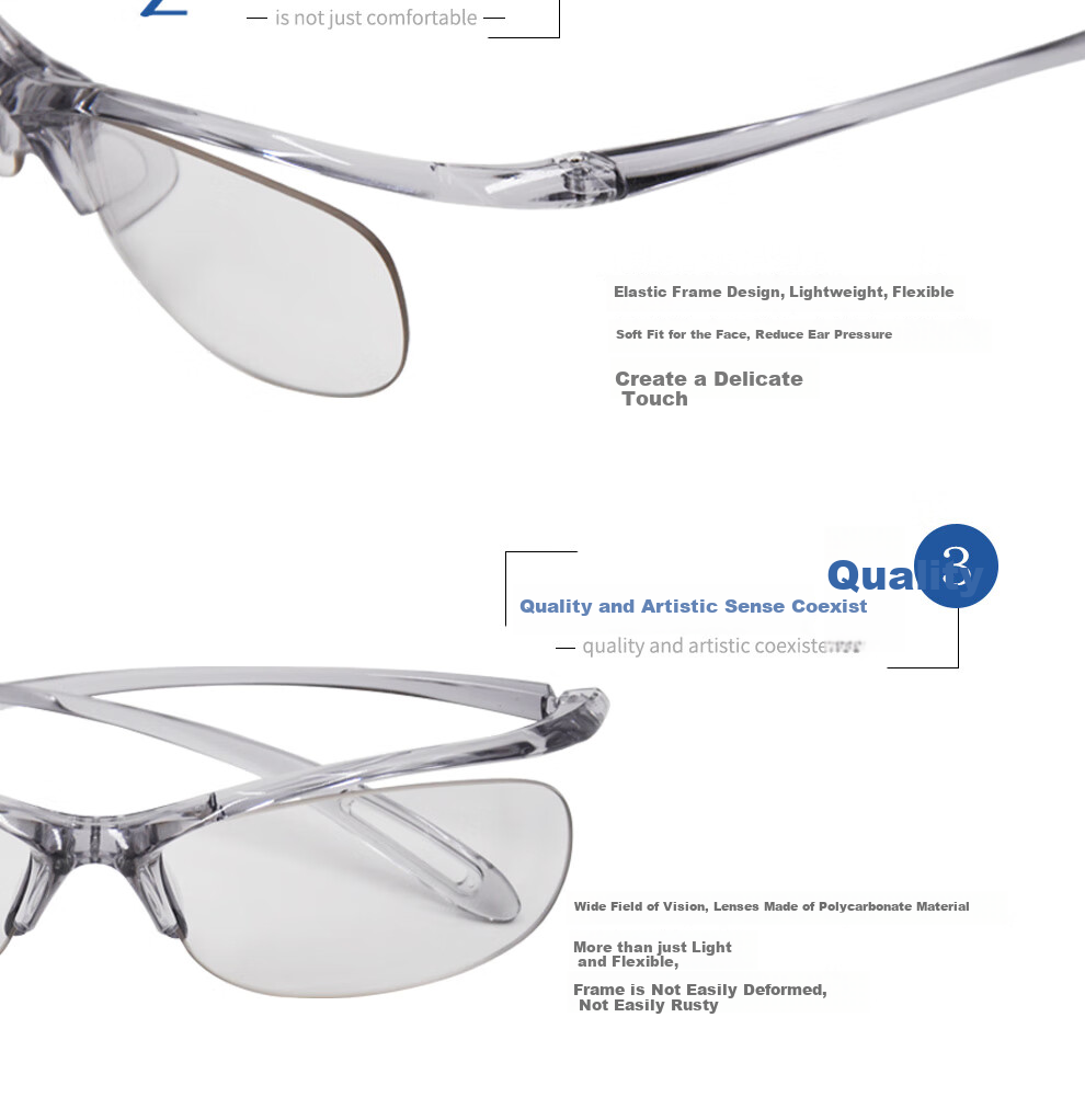 Shanbenguangxue YA-580BC Lightweight Professional Anti-Blue Light Protective Glasses for Office, Laboratory, Scientific Research, Gaming, And Mobile Phone Use, Anti-Fog And UV Protectio 5