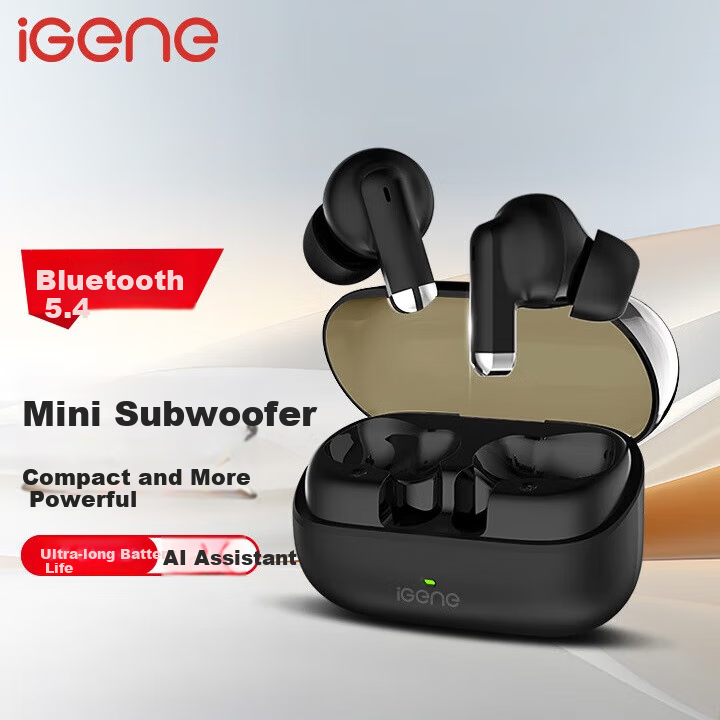 IGene [0 Pressure Low-Frequency Speaker] Bluetooth In-Ear True Wireless High-Quality Headset with Noise Cancellation for Calls, HD Music, Sports And Gaming, Compatible with Apple And Huawei