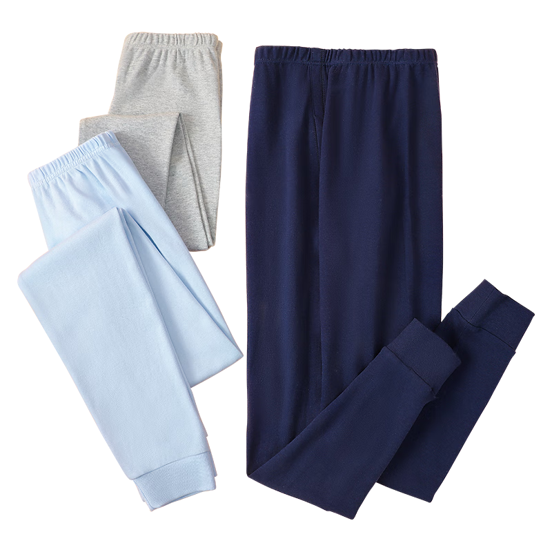 Dingguagua Boys' Cotton Thermal Autumn Winter Pants A-Class Warm Sleepwear for Kids
