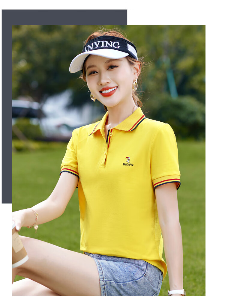 Woodpecker Pure Cotton Polo Shirt Women Short Sleeve Slim Fit Plus Size Casual Summer Top Dark Blue XL 12