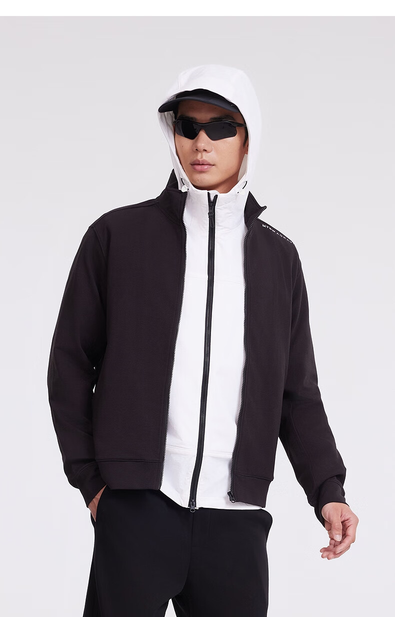 Meters Bonwe Men's Sweatshirt, New Versatile Comfortable Knitted Cardigan, Simple Casual Top, Stand-Up Collar Jacket 7