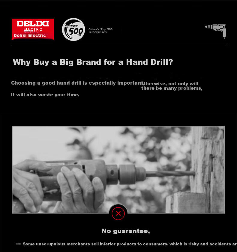 Deli Xidianqi 550W Electric Drill, AC Motor Screwdriver, Power Tool, Multi-Functional Handheld Drill, DLX-DZ1613 2
