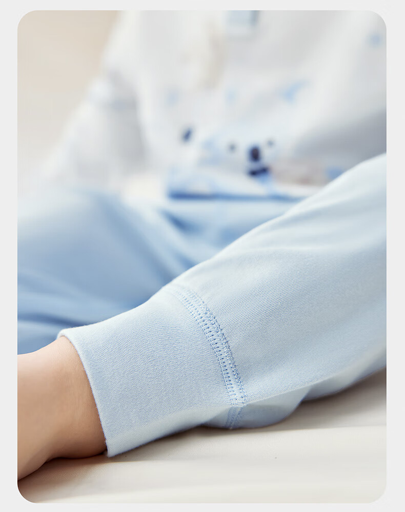 Babycare Camellia Children's Homewear Modal Baby Pajamas Autumn Underwear Set Hugging Panda 80 22