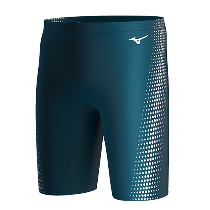 MIZUNO Men's Swim Trunks, Anti-Embarrassment, Large Size, Long Style, Knee-Length Shorts, Professional Quick-Dry, Chlorine-Resistant Swimwear, Swimming Equipment B1127 Blue 2XL