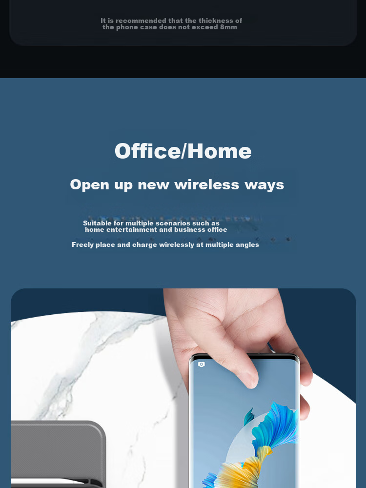 ESCASE Wireless Phone Charger, Desktop Charging Pad Base, 10W Compatible with Apple IPhone 16/15/14/13 Pro Max/Earphones, Huawei Xiaomi WBF13 Khaki Color 7