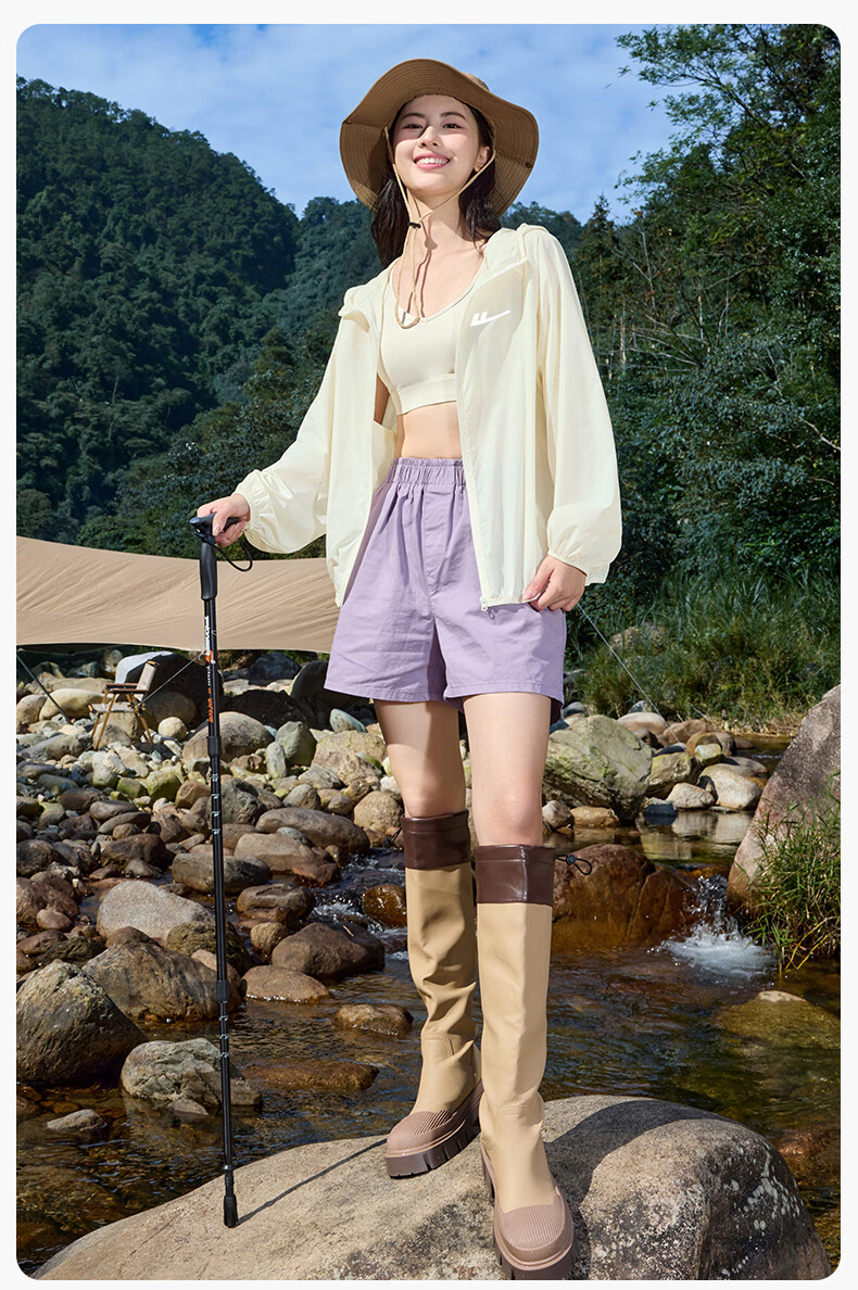 Warrior Mountain Commuter Dual-Wear Original Yarn Sunscreen Jacket for Women Summer Outdoor Cooling UPF50+ UV Protection Lightweight Sports Jacket 6