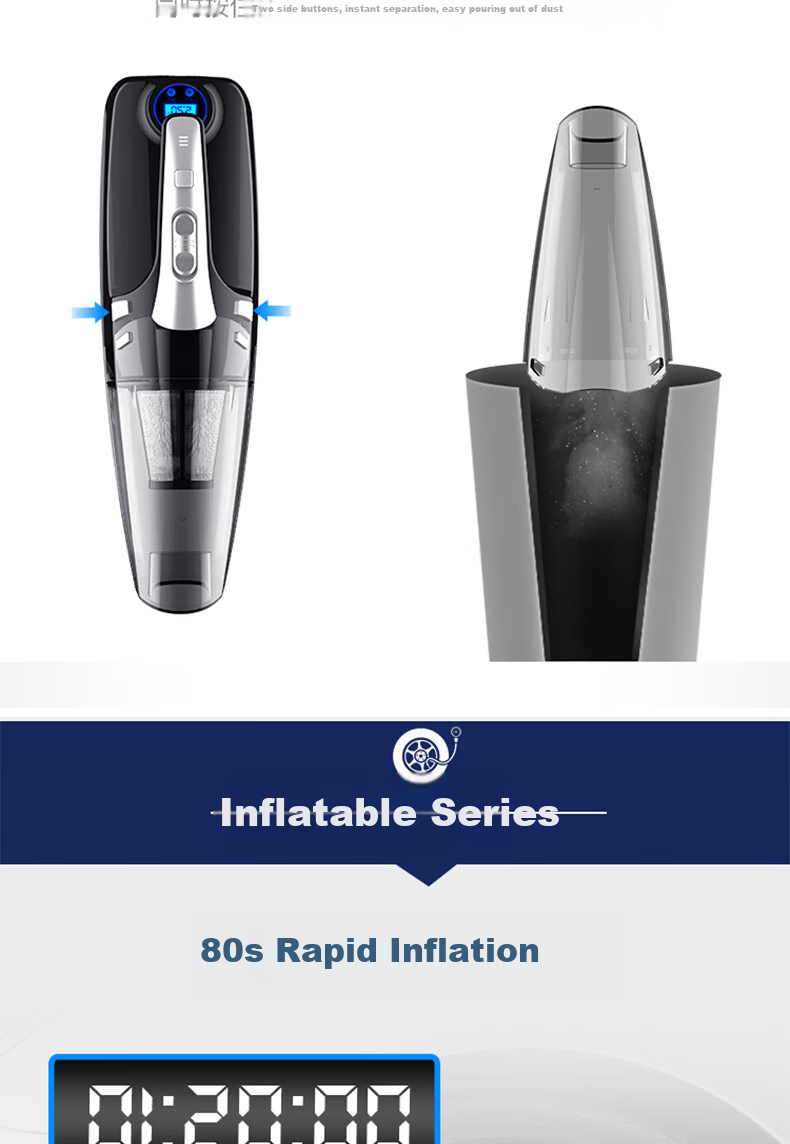 Jumu Car Vacuum Cleaner with Air Pump, Dual-Purpose Four-In Multifunctional Handheld High-Power Vacuum Cleaner JM-8811 9
