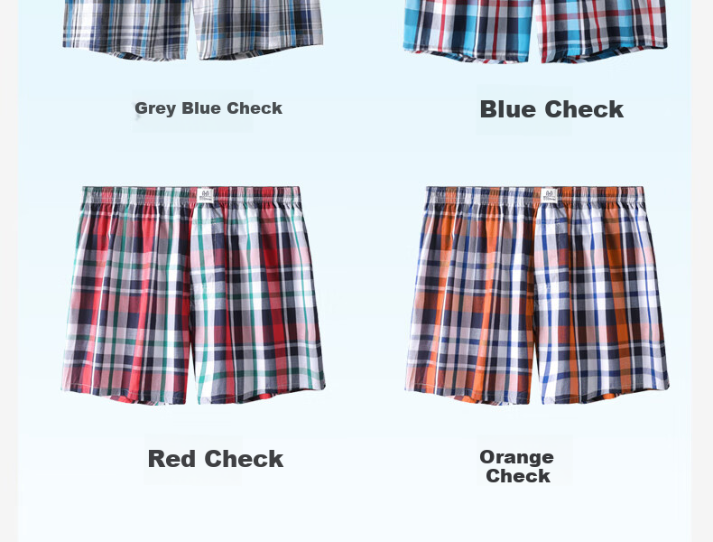 Hengyuanxiang [100% Pure Cotton Aladdin Pants] Men's Underwear, Men's Sleep Shorts, Home Wear, Large Size Boxer Briefs, Four-Corner Shorts 17