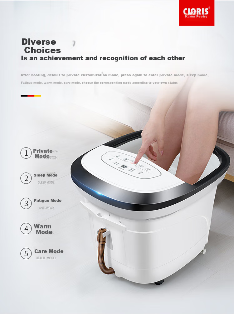 CLORIS [Mid-Autumn Festival Gift] Foot Bath Soaking Bucket, Automatic Massage Heating Electric Foot Bath Tub, Birthday Gift for Wife Or Parents F23M-B 6