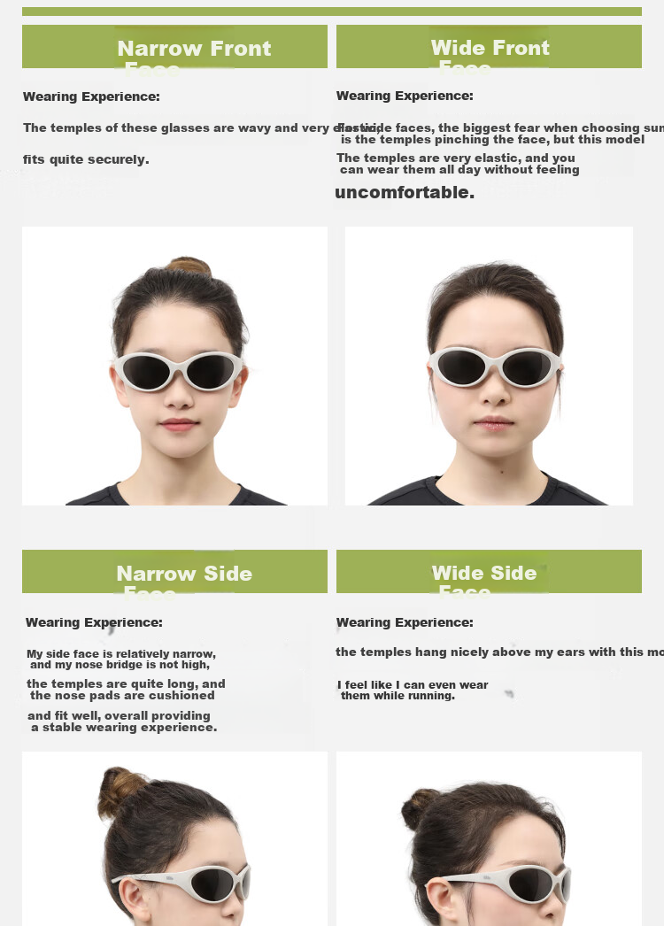 Beneunder Sunglasses for Men And Women, UV Protection, Cycling Glasses, Outdoor Beach Photography, Hair Styling, High Crown Contouring 25