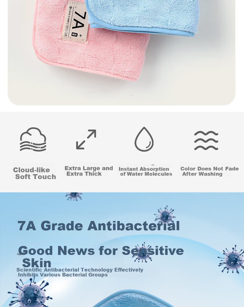 Grace Jieliya 10A Antibacterial Extra Large Soft A-Class Unisex Bath Towel Absorbent Face Wash Towel 4-Pack Sports 2
