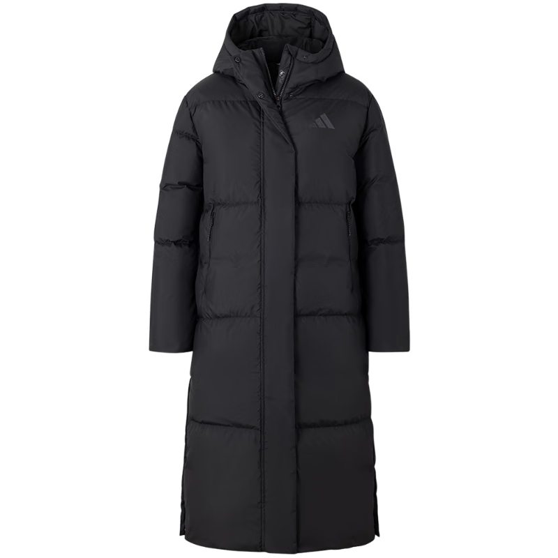 Adidas Women's Sportswear Series, W PUFF L DOWN Long down Jacket, JV6197, Black, Size L