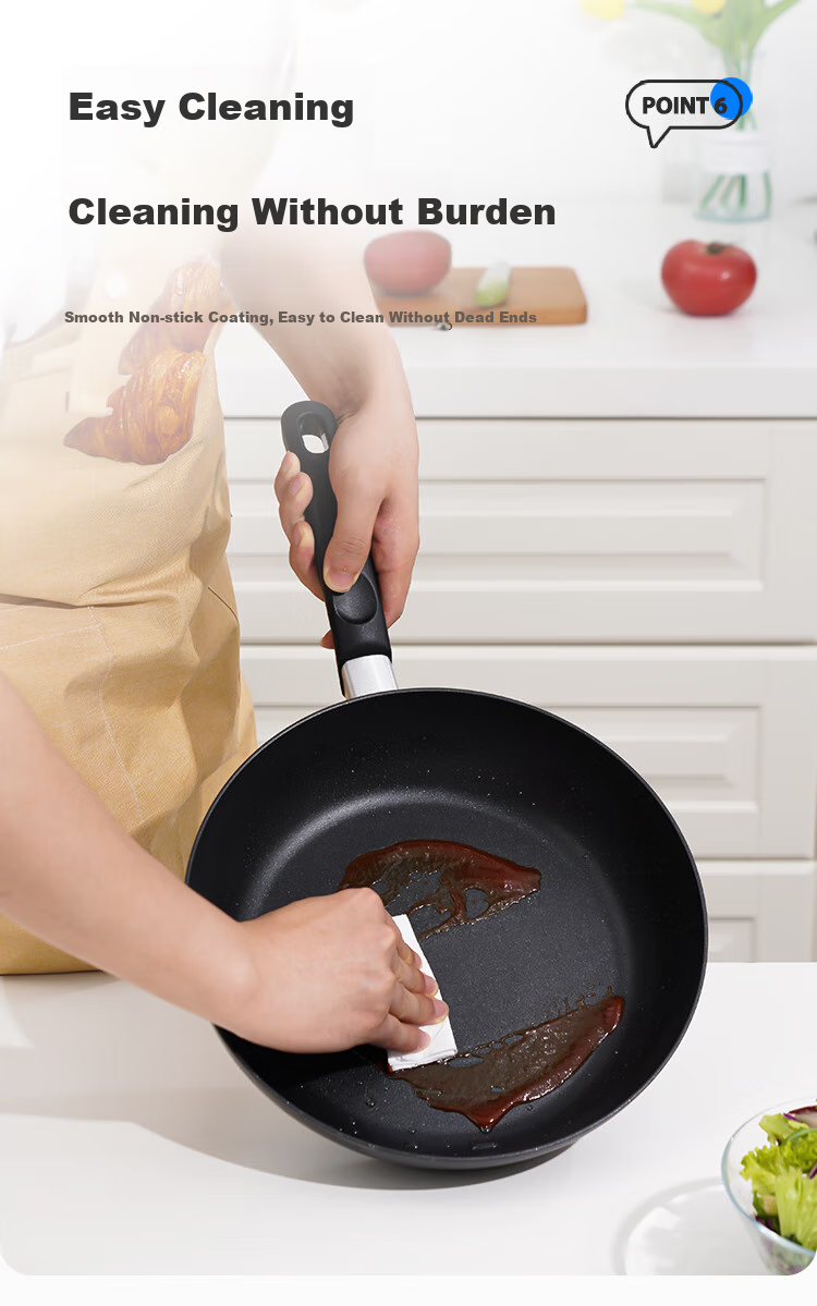 LOCK&LOCK Non-Stick Frying Pan, Deep Skillet, Stir-Fry Pan, Low-Smoke Cooking Pan for Eggs And Steak, Heat-Resistant Handle, Suitable for Gas Stove, 28cm 9