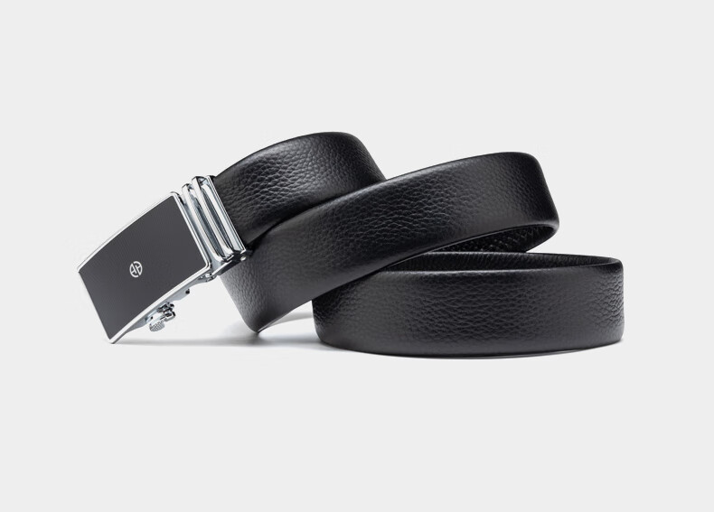 Aokang Men's Automatic Buckle Belt, Top-Grain Leather, Business Trouser Belt, Birthday Gift for Husband 2