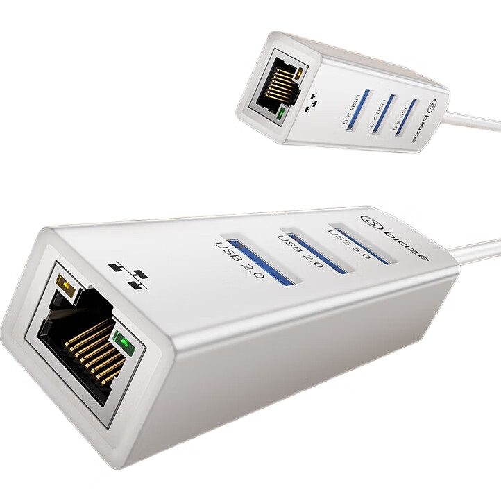 BIAZE Type-C to RJ45 Ethernet Adapter Hub Converter, Network Expansion Dock for Laptops And Desktop Computers, Ethernet Port Expansion Hub for Windows 8/10