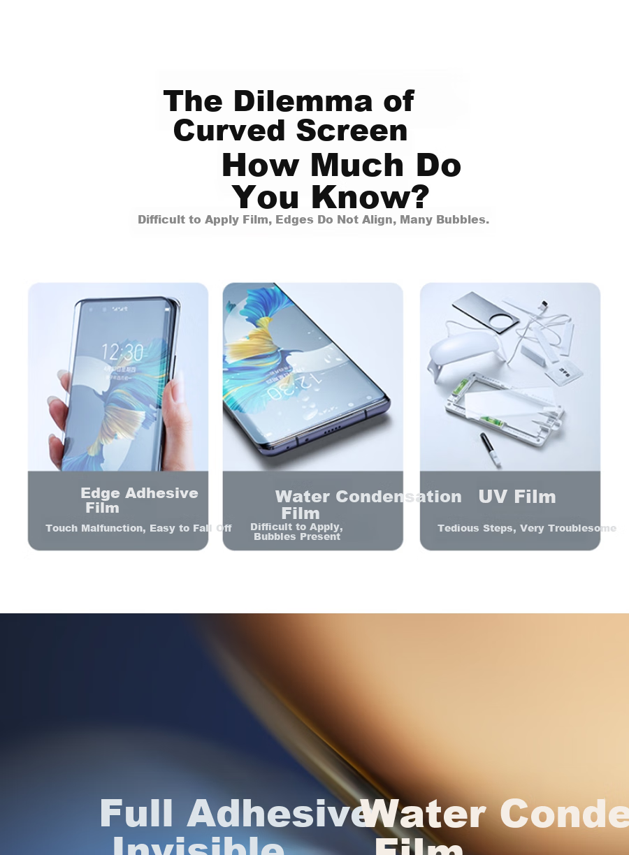ESCASE Honor Magic3/3Pro/Ultimate Edition Hydrogel Film, Full Screen Coverage, High-Definition Soft Film, Hydrogel Protective Film for Curved Surfaces 1