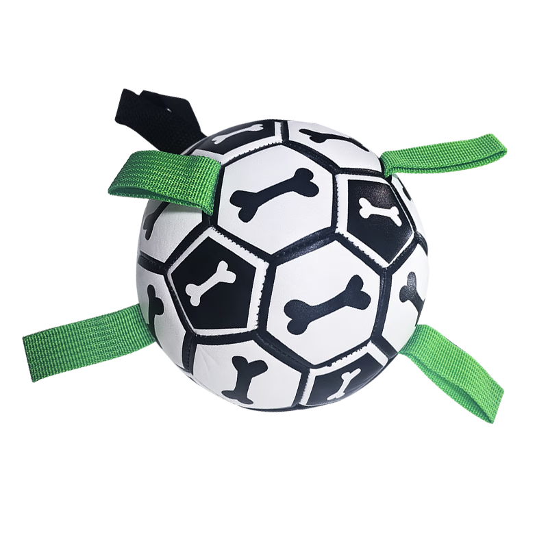 CAMEWIN Dog Toy Ball Border Collie Pet Small Medium Large Dog Interactive Bone Pattern Thickened TPU 3.5 Durable Chew Ball