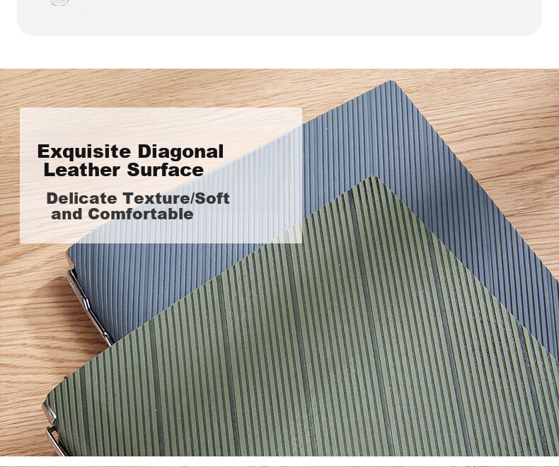 Jinyi Twill Notebook with Sprayed Edge, Thickened Leather Cover, Soft Leather Bookmark, Exquisite New Simple Artistic Journal, Large Size B5 Twill Sprayed Edge - Smog Blue (180 Sheets) 6