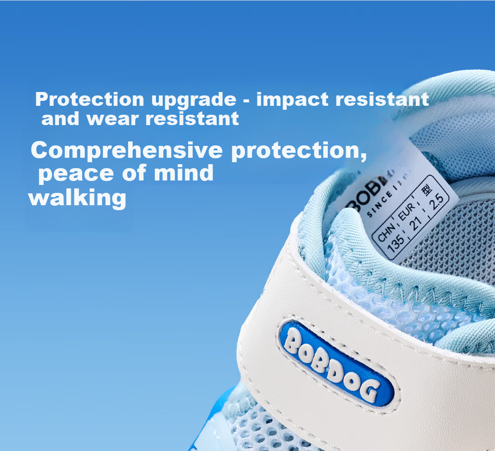 BOBDOG Children's Shoes, Baby Sandals, Toddler Shoes, Boys' Caterpillar Shoes, Breathable Mesh Kids' Footwear, Light Blue, Size 25 8