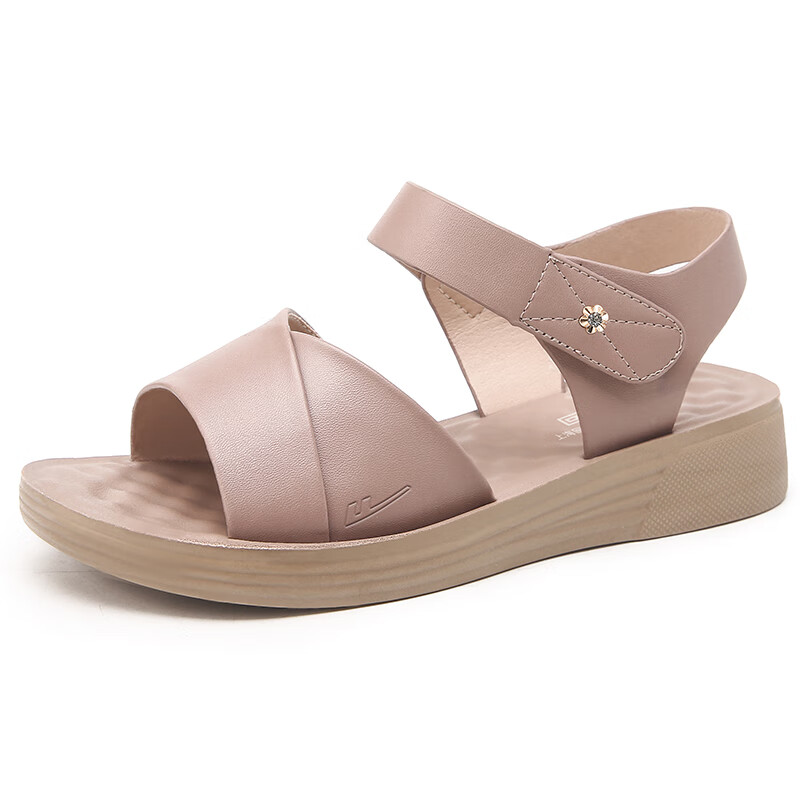 Warrior Women's Summer Soft Sole Non-Slip Sandals for Middle-Aged and Elderly, 2026 New Model, Age 50-60, Style 1155, Lavender, Size 35