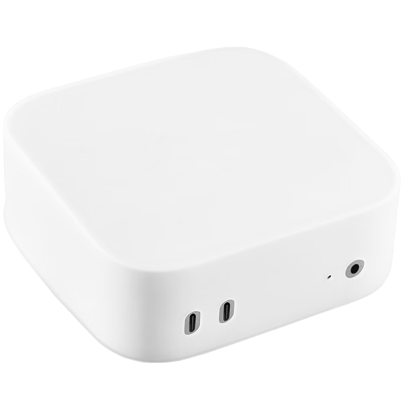 NVV Mac mini M4 Protective Case M4 Pro Soft Silicone Cover Mini PC Dustproof Shell NZ-M4G Translucent White