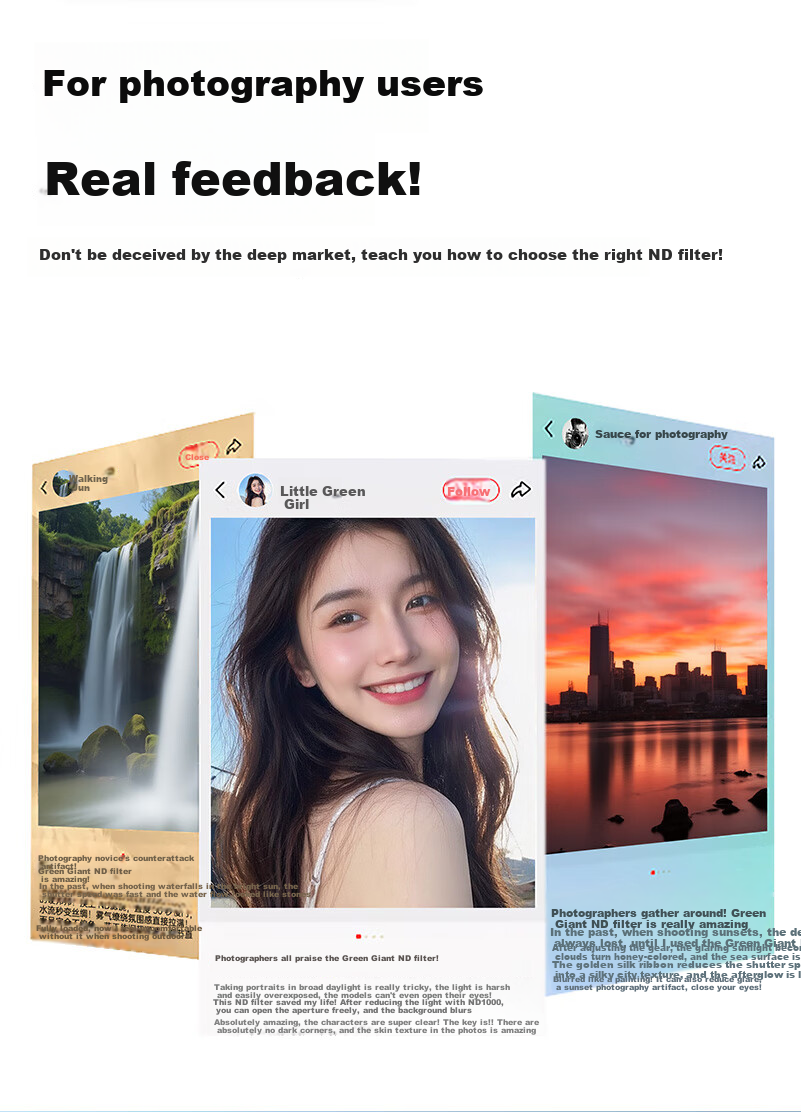 Llano ND Filter, Neutral Density Filter ND64 (Reducing 6 Stops), 40.5mm Filter, Neutral Density Filter for Mirrorless And DSLR Cameras, Long Exposure Filter, Suitable for Canon, Nikon, Sony 1