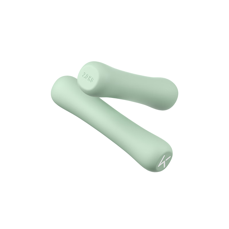 Keep Dumbbells Women's Fitness Home Use Skin-friendly Silicone Arm Training Aerobic Jumping Exercise Equipment Mint Green 2kg*2