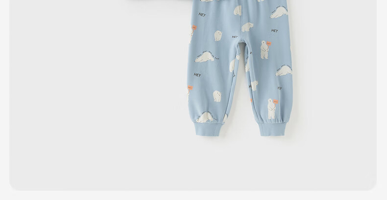 DAVE & BELLA Kids' Autumn Long-Sleeve Antibacterial and Anti-Mite Underwear Set for Boys Age 5 5