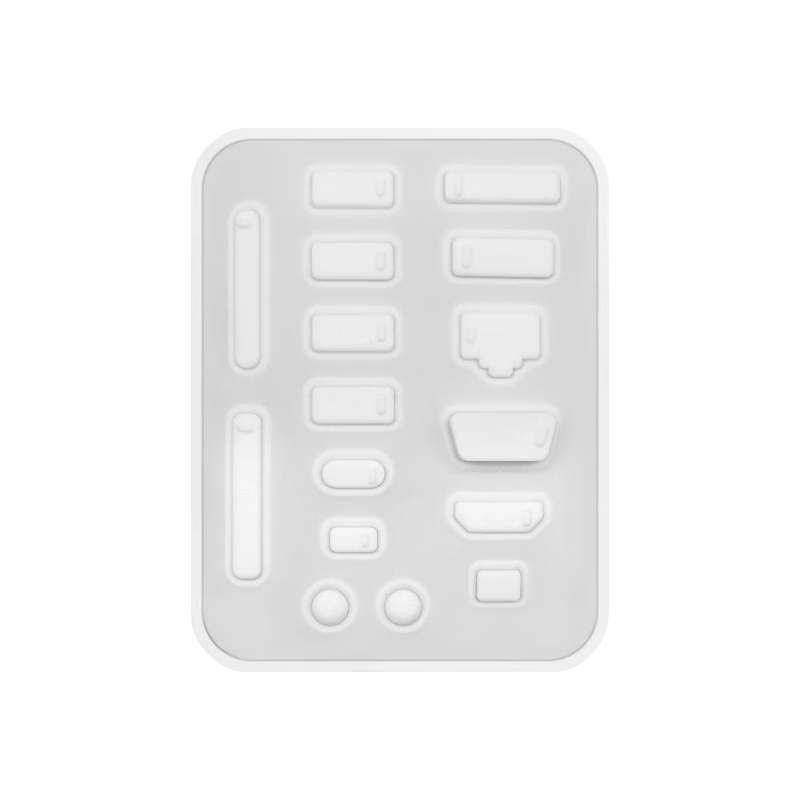 ANQULIFE Computer Dust Plug Universal USB Port White Dust Cover Multi-Port 16-in-1 for Desktop and Laptop AQ-D003