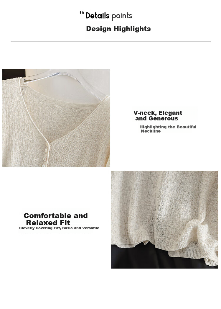 Tachi Tencel Linen Cardigan for Women, Spring 2026 Collection, Long-Sleeved Lightweight Breathable Knitted Air Conditioning Shirt Top 2