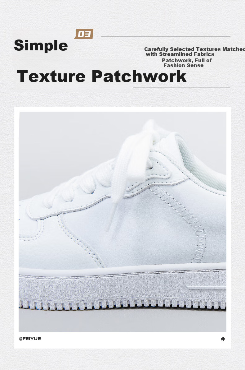 Feiyue Official Women's Sneakers, New Spring 2026 Casual Versatile White Shoes for Women, Brown, Size 35 3