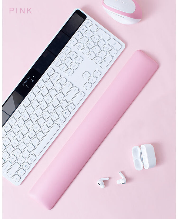 SANWA Ergonomic Keyboard Wrist Rest, Mechanical Keyboard Wrist Support, Office And Gaming Hand Rest, Soft Jelly Silicone, Washable, Non-Slip, GTOK8, Light Gray, L, 450mm 3
