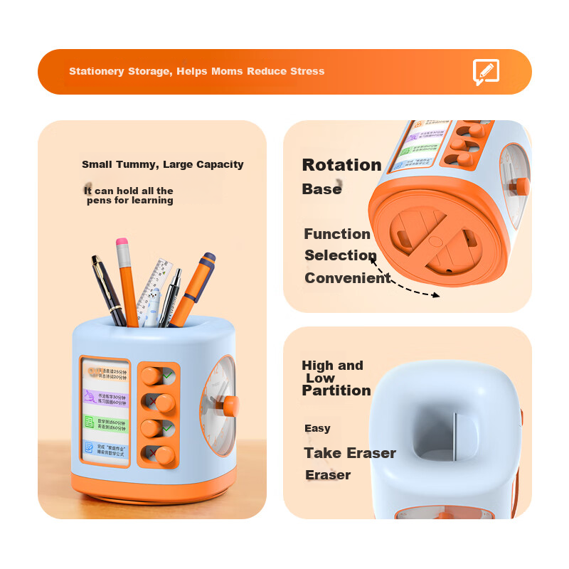 Timess Alarm Clock for Students, Wake-Up Aid, Children's Smart Clock, Visual Timer, Loud Volume Time Management Device, Silent Electronic Alarm Clock, Kitchen Baking Gift