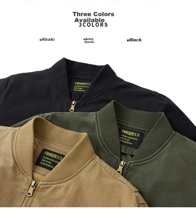 JEEP SPIRIT Men's Casual Lightweight Baseball Jacket for Spring And Autumn, Khaki Color, XL Size 3