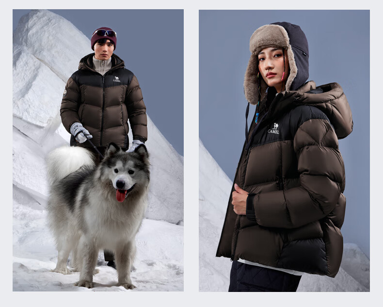 Camel Volcano PRO Goose Down Jacket Dilireba Same Style Unisex Winter Thickened Puffer Down Coat M35CR07101 11