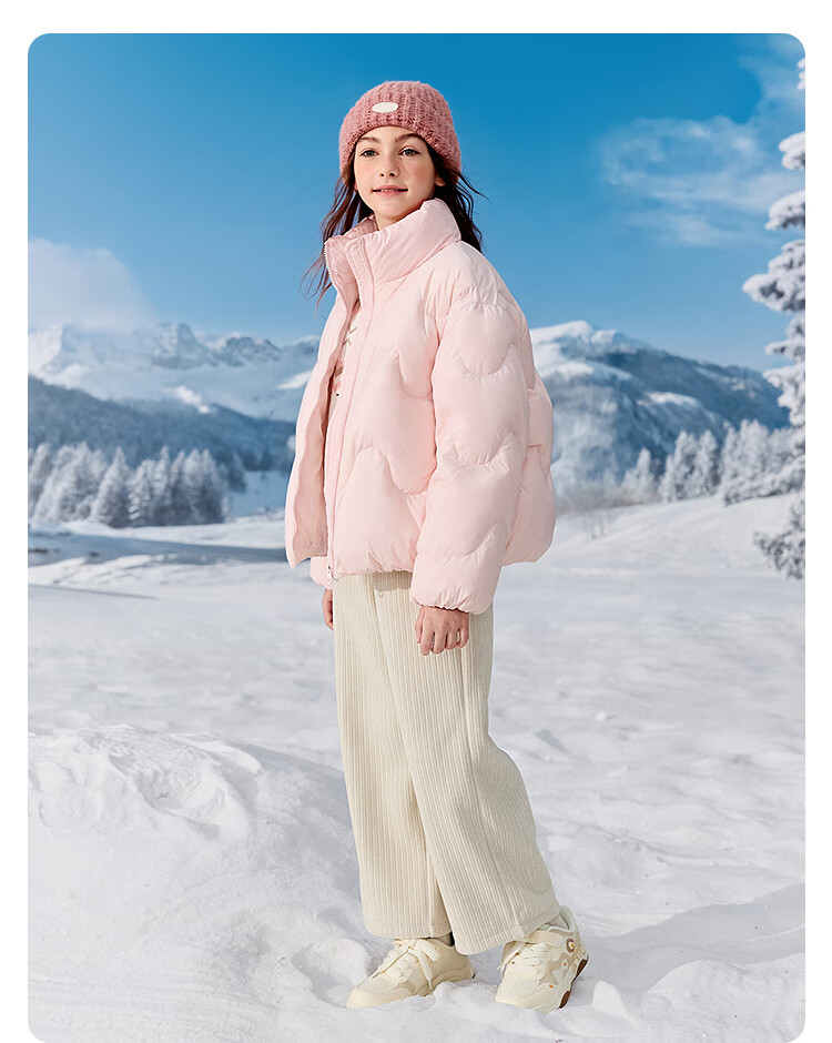 BALABALA balaOne Kids Down Jacket Girls Winter Stand Collar Warm Coat 2025 Trend 208425107001 2