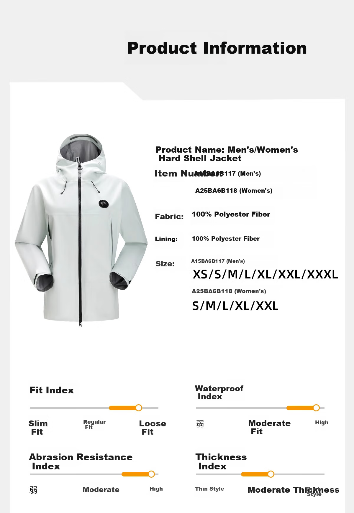 CAMEL Panda Outdoor 3L Hard Shell Single-Layer Waterproof Jacket, Multi-Functional Triple-Protection Mountaineering Suit, Heavy Rain-Resistant 14
