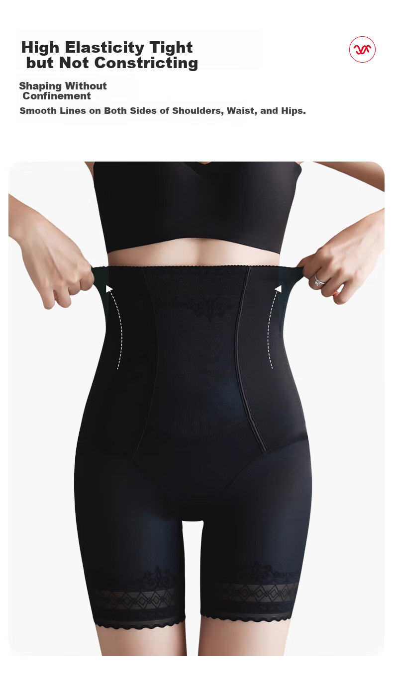 FitonTon Tummy Control Underwear for Women, Postpartum Waist Shaper, Butt Lifter, Strong Belly Slimming, Safety Shorts, Anti-Exposure, Non-Rolling Edge, Waist Cincher 4