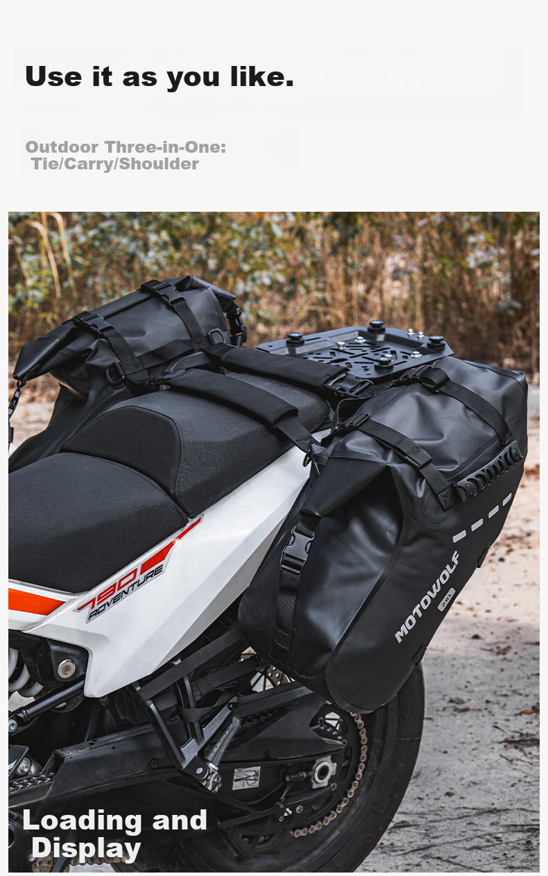 MOTOWOLF Motorcycle Rear Seat Bag, Rider Riding Bag, Waterproof Bag, Wear-Resistant Tail Bag, Hanging Bag, Motorcycle Equipment Side Bag 5