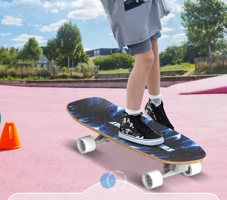 SWAY Land Surfing Professional Skateboard Four-Wheel Adult Fish Board No-Push Street Cruiser Commuter Children's Beginner Road Surfing Board 2